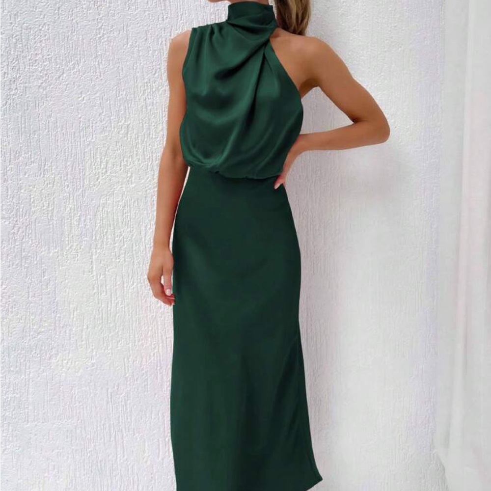 Asymmetrical Satin Dress